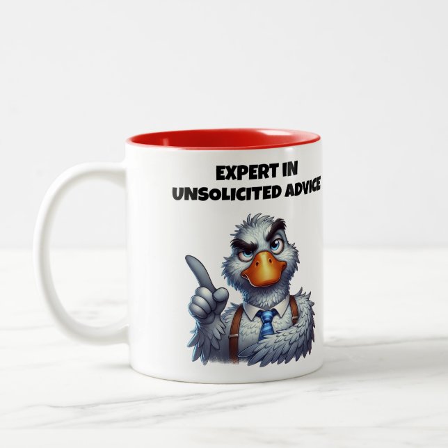 Tasse 2 Couleurs Expert en conseils non sollicités (Gauche)