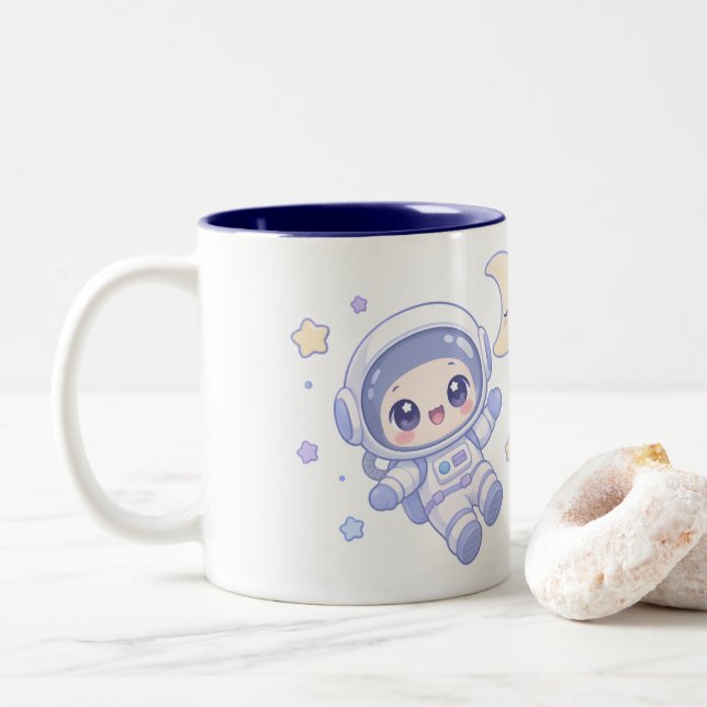Tasse 2 Couleurs Explorateur de l'espace miniature (Avec donut)
