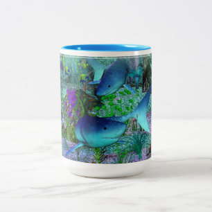 Tasse 2 Couleurs Exploration requins 3D