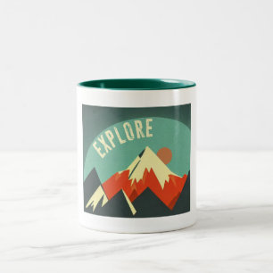 Tasse 2 Couleurs Explorez les montagnes