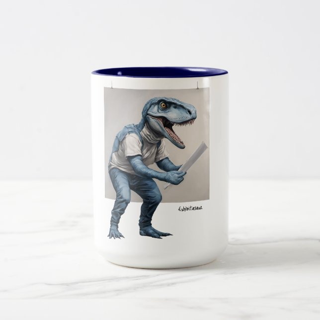 Tasse 2 Couleurs Expositasaur Dinosaur (Centre)