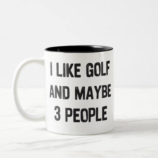 Tasse 2 Couleurs Expressions sarcastiques drôles de golf  (Gauche)