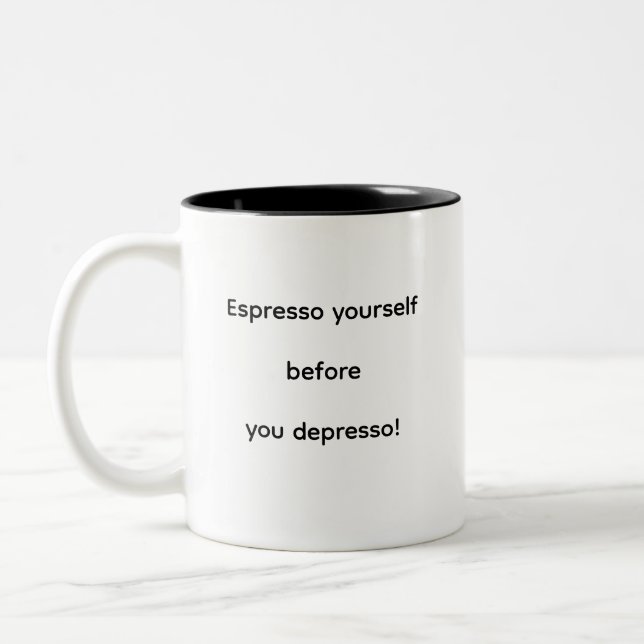 Tasse 2 Couleurs Exprimez-vous avant de vous déprimer ! (Gauche)