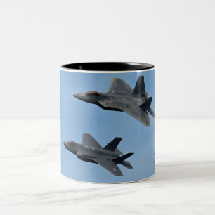 Tasse 2 Couleurs F-35 et F-22 Avion de chasse