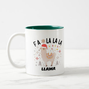 Tasse 2 Couleurs Fa La La Llama Christams Design Graphique