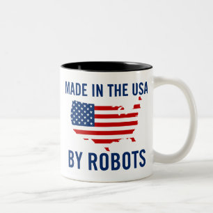 Tasse 2 Couleurs Fabriqué aux Etats-Unis par des robots