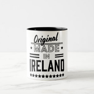 Tasse 2 Couleurs fabriqué en Irlande beau logo rétro.