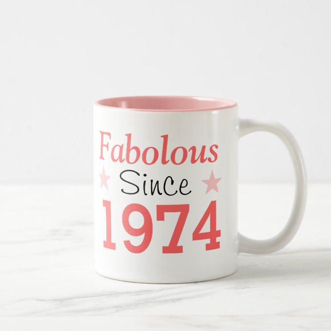 Tasse 2 Couleurs Fabuleux depuis 1974 (Droit)