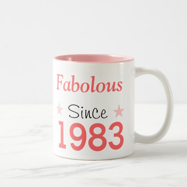 Tasse 2 Couleurs Fabuleux depuis 1983 (Droit)