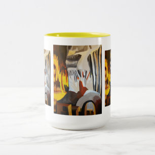 Tasse 2 Couleurs Face dans les rochers