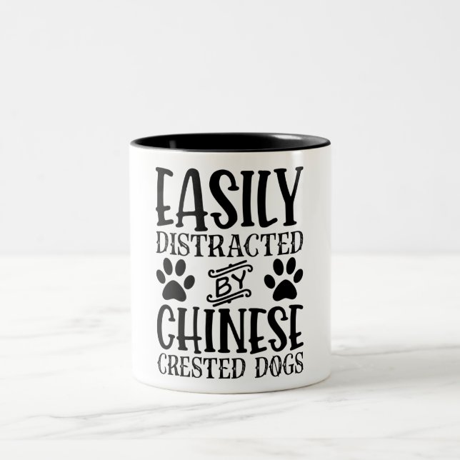 Tasse 2 Couleurs Facile À Distraire Par Les Chiens Chinois Plongés (Centre)