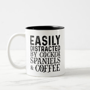 Tasse 2 Couleurs Facilement Distrait Par Les Cocker Spaniels Et Le 