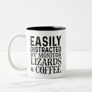 Tasse 2 Couleurs Facilement Distrait Par Les Lizards Et Café De Sur