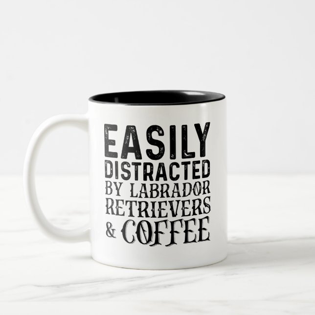 Tasse 2 Couleurs Facilement Distrait Par Les Récupérateurs Du Labra (Gauche)