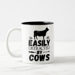 Tasse 2 Couleurs Facilement Distrait Par Les Vaches