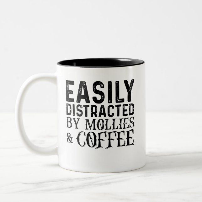 Tasse 2 Couleurs Facilement Distrait Par Mollies Et Café (Gauche)