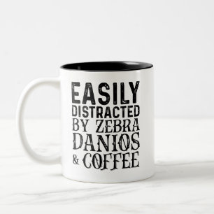 Tasse 2 Couleurs Facilement Distrait Par Zebra Danios Et Café