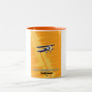 Tasse 2 Couleurs faille de San Andreas Californie États-Unis Affich