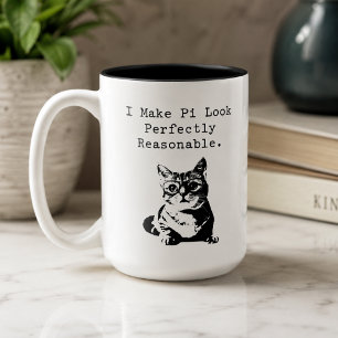 Tasse 2 Couleurs Faire apparaitre Pi raisonnable Cadeau d'humour ma