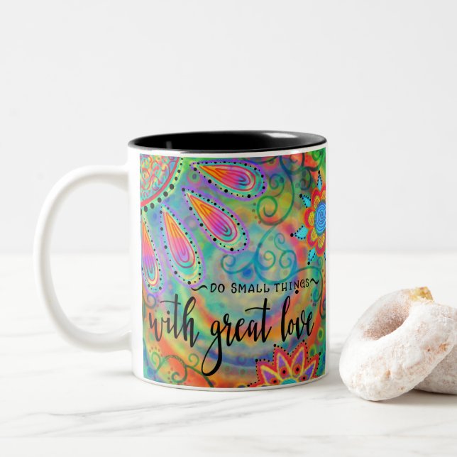 Tasse 2 Couleurs Faire des petites choses (Avec donut)