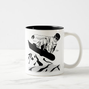 Tasse 2 Couleurs Faire du surf des neiges 5