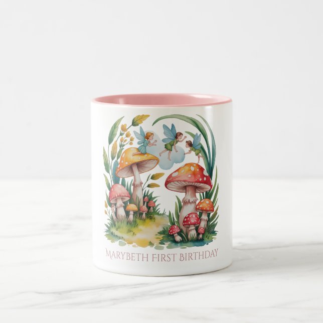 Tasse 2 Couleurs Fairy First Girl Birthday Party (Centre)