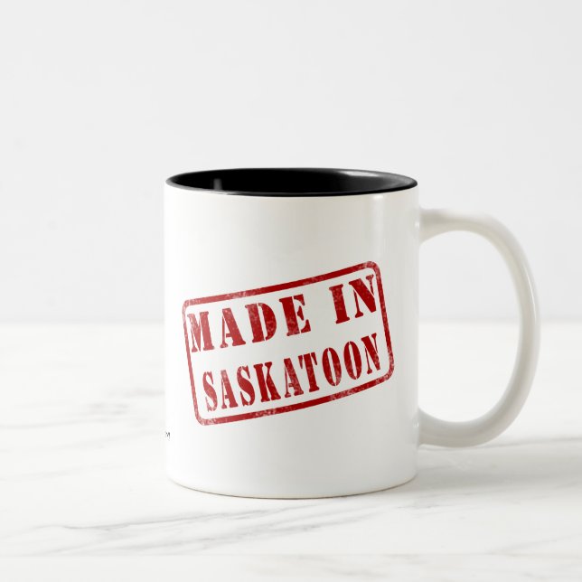 Tasse 2 Couleurs Fait à Saskatoon (Droit)