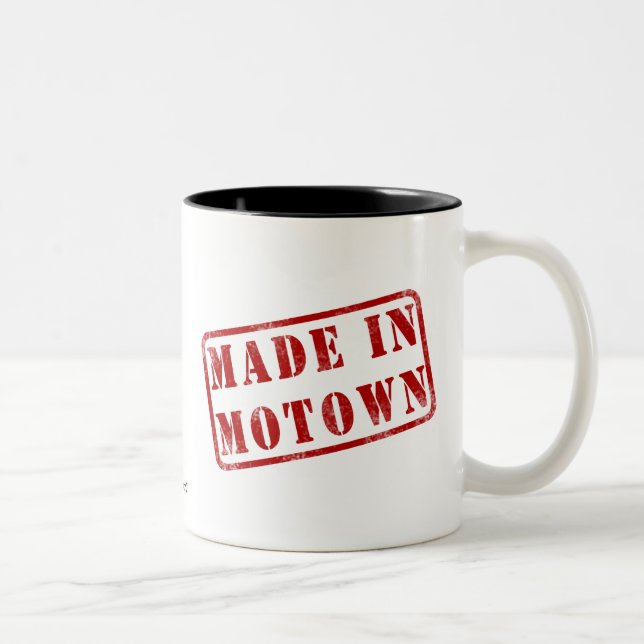 Tasse 2 Couleurs Fait dans Motown (Droit)