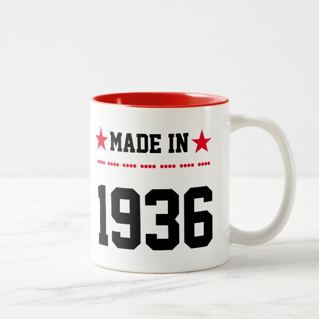 Tasse 2 Couleurs Fait en 1936 (Droit)