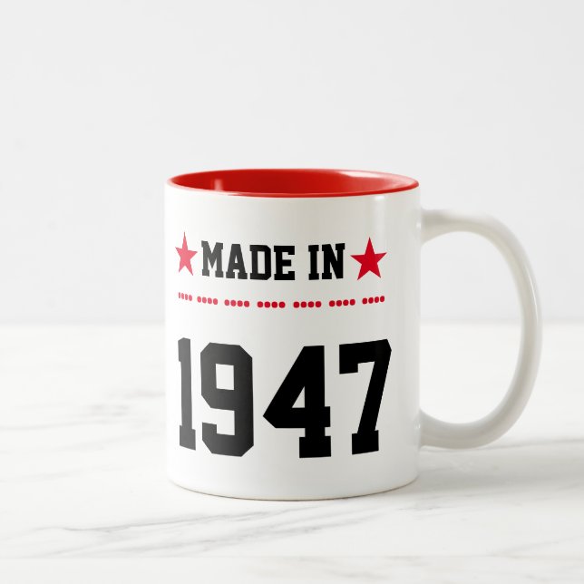 Tasse 2 Couleurs Fait en 1947 (Droit)