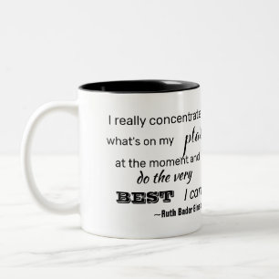 Tasse 2 Couleurs Faites de mon mieux RBG Inspirational Quote Cof