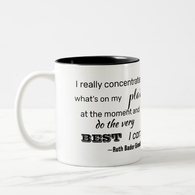 Tasse 2 Couleurs Faites de mon mieux RBG Inspirational Quote Cof (Gauche)