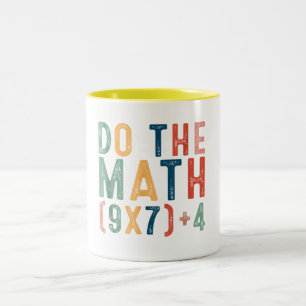Tasse 2 Couleurs Faites Le Calcul 67 Mème Drôle Six Sept Hommes Fem