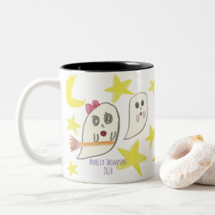 Tasse 2 Couleurs Faites un trésor par l'oeuvre d'art de votre enfan