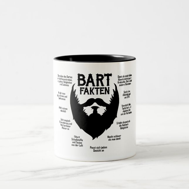 Tasse 2 Couleurs Faits de barbe/faits de barbe (noir) (Centre)