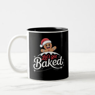 Tasse 2 Couleurs Famille de bonhomme en pain d'épice de Noël, faiso