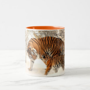 Tasse 2 Couleurs Famille Tiger
