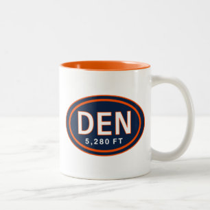 Tasse 2 Couleurs Fans de football Blue Orange de Denver Colorado 10