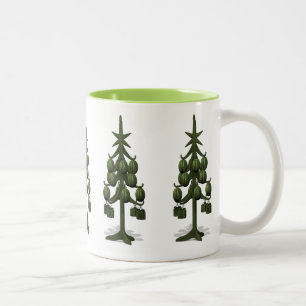 Tasse 2 Couleurs Fantaisie Arbre de Noël