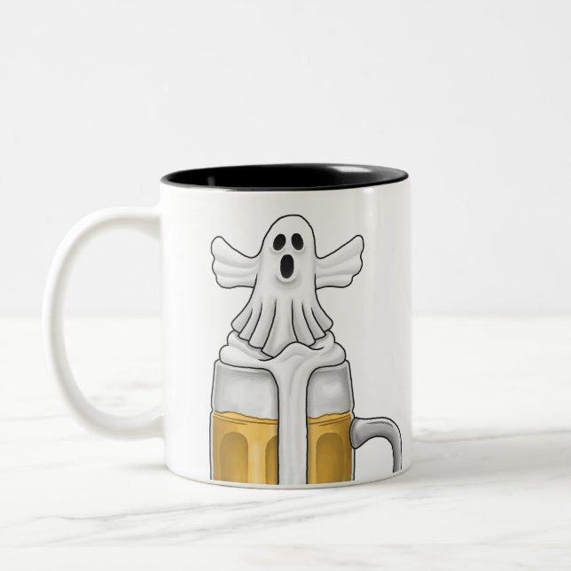 Tasse 2 Couleurs Fantôme Blanc Effrayant (Gauche)
