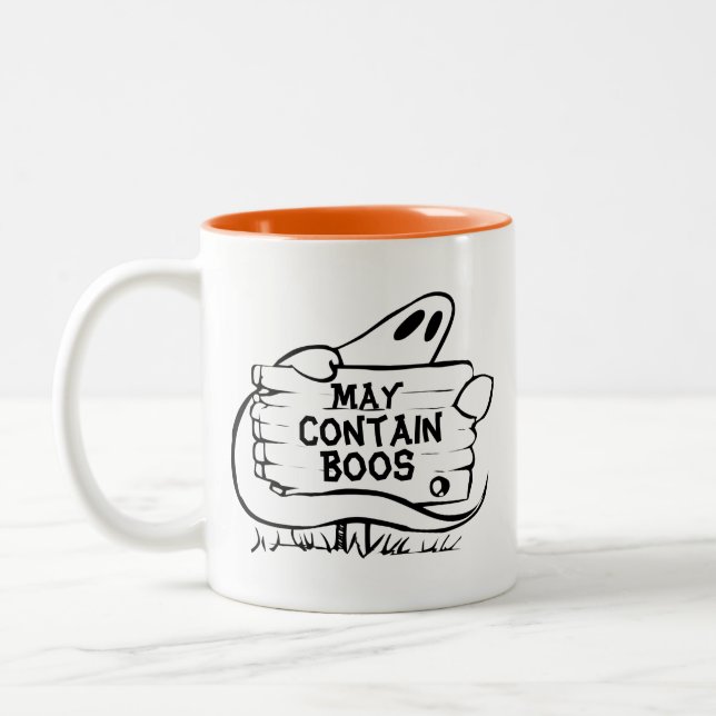 Tasse 2 Couleurs Fantôme éffrayant Halloween drôle (Gauche)