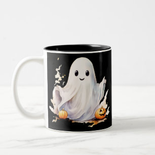 Tasse 2 Couleurs Fantôme et citrouilles Halloween créatif et effray