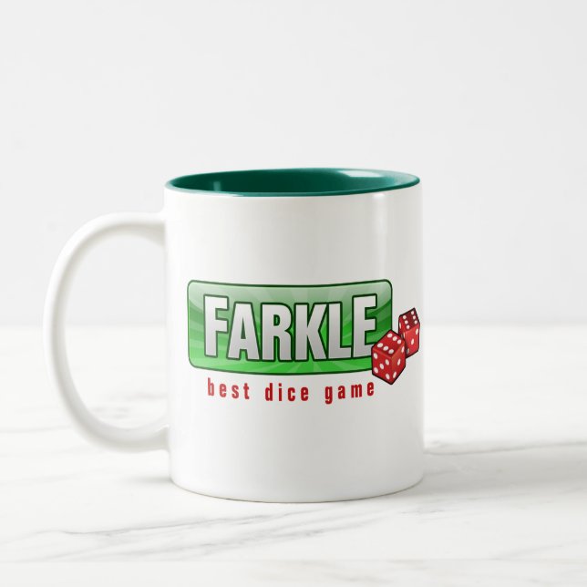 Tasse 2 Couleurs FARKLE - le meilleur jeu de matrices (Gauche)