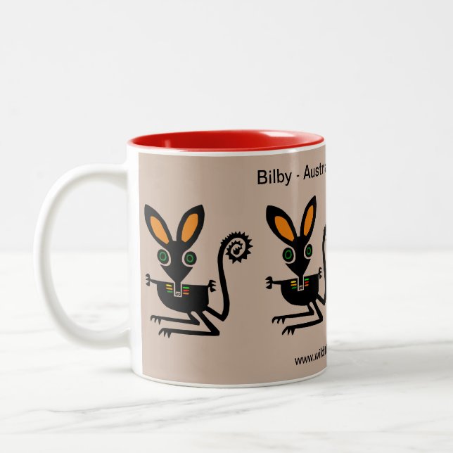 Tasse 2 Couleurs Faune - Aussie BILBY - Nature - Ecologie (Gauche)