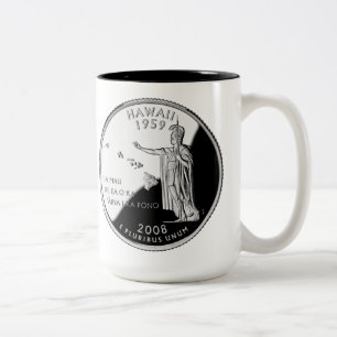 Tasse 2 Couleurs Faux Hawaii State Quarter