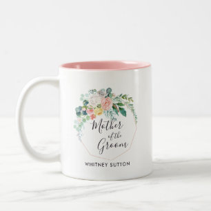 Tasse 2 Couleurs Faveur florale de rougissement de mariage de