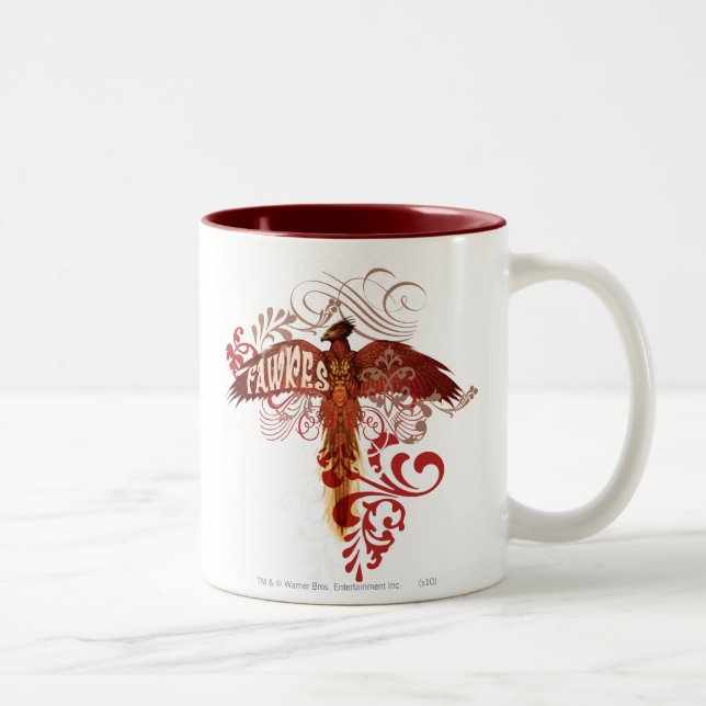 Tasse 2 Couleurs Fawkes déploie ses ailes (Droit)