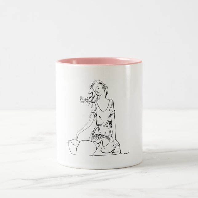 Tasse 2 Couleurs Fée assise… (Centre)