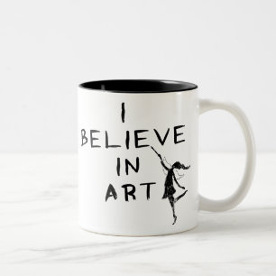 Tasse 2 Couleurs Fée d'art : Je crois à l'art