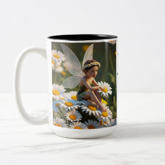 Tasse 2 Couleurs Fée de la fleur de marguerite